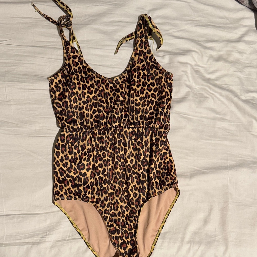 Kortni Jeane Leopard Print One Piece Swimsuit